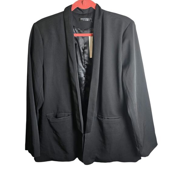 Urban Coco Jackets & Blazers - Urban Coco‎ Black Shawl Lapel Women’s Blazer Jacket Size XXL NWT